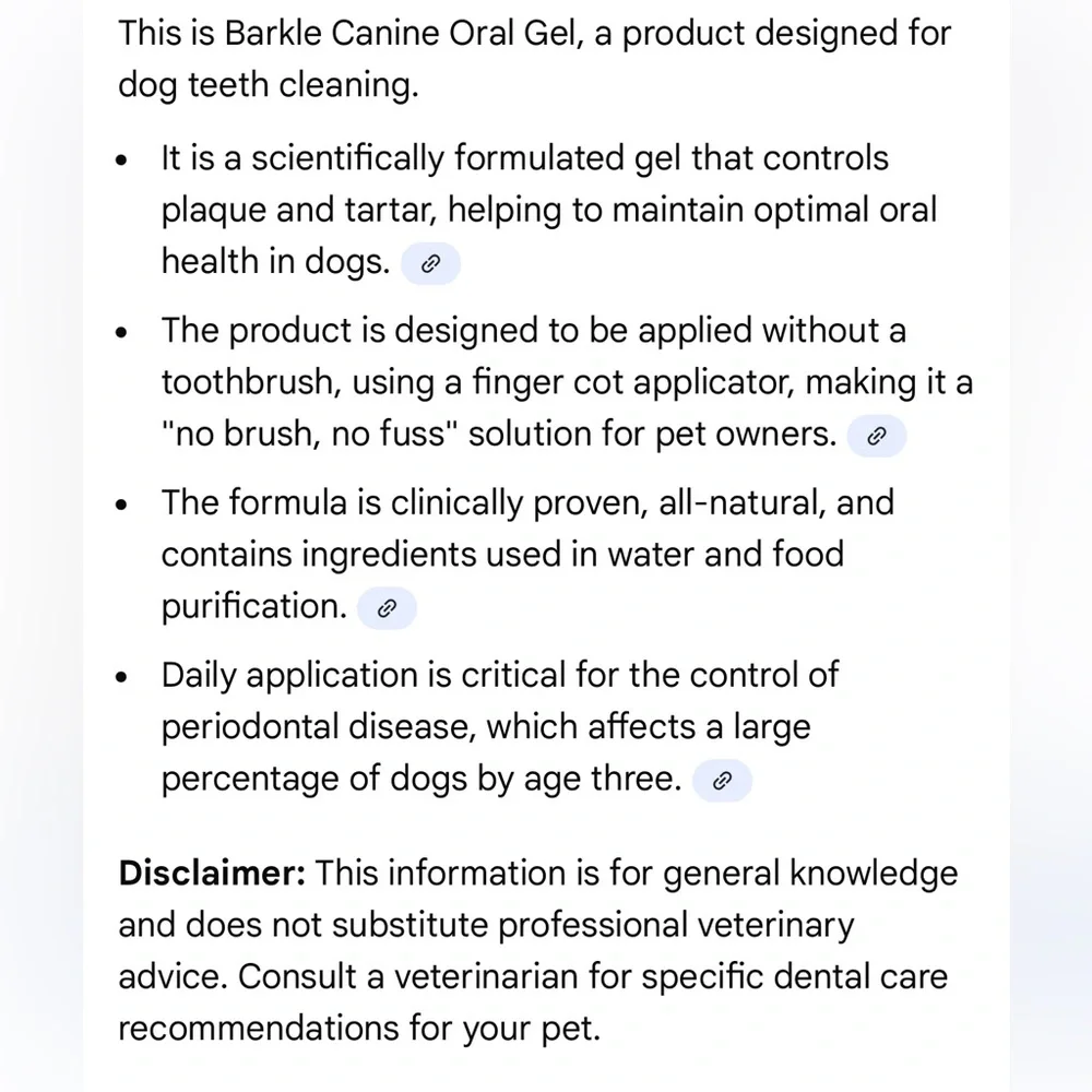 BARKLE dog oral canine teeth cleaning gel NEW